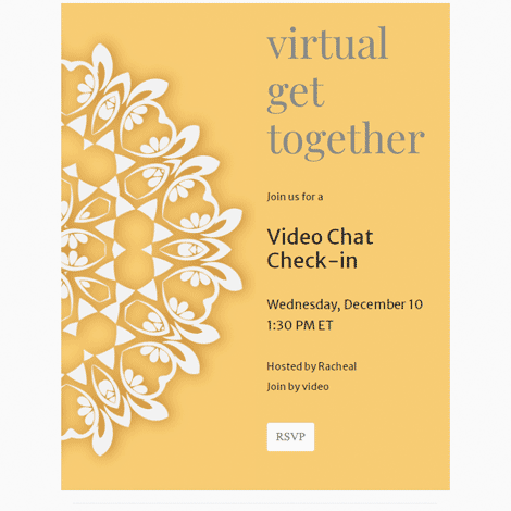 Virtual Get Together Invite